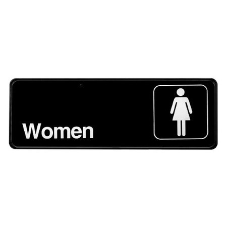 ALPINE INDUSTRIES Womens Restroom Sign, 3x9, PK15 ALPSGN-19-15pk